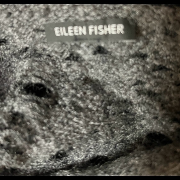 Eileen Fisher Open Weave Gray Wool & Mohair Sweater XL - Picture 3 of 3